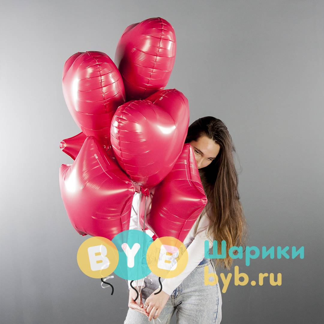 Шар фольгированный "Звезда, Viva Magenta, Сатин"