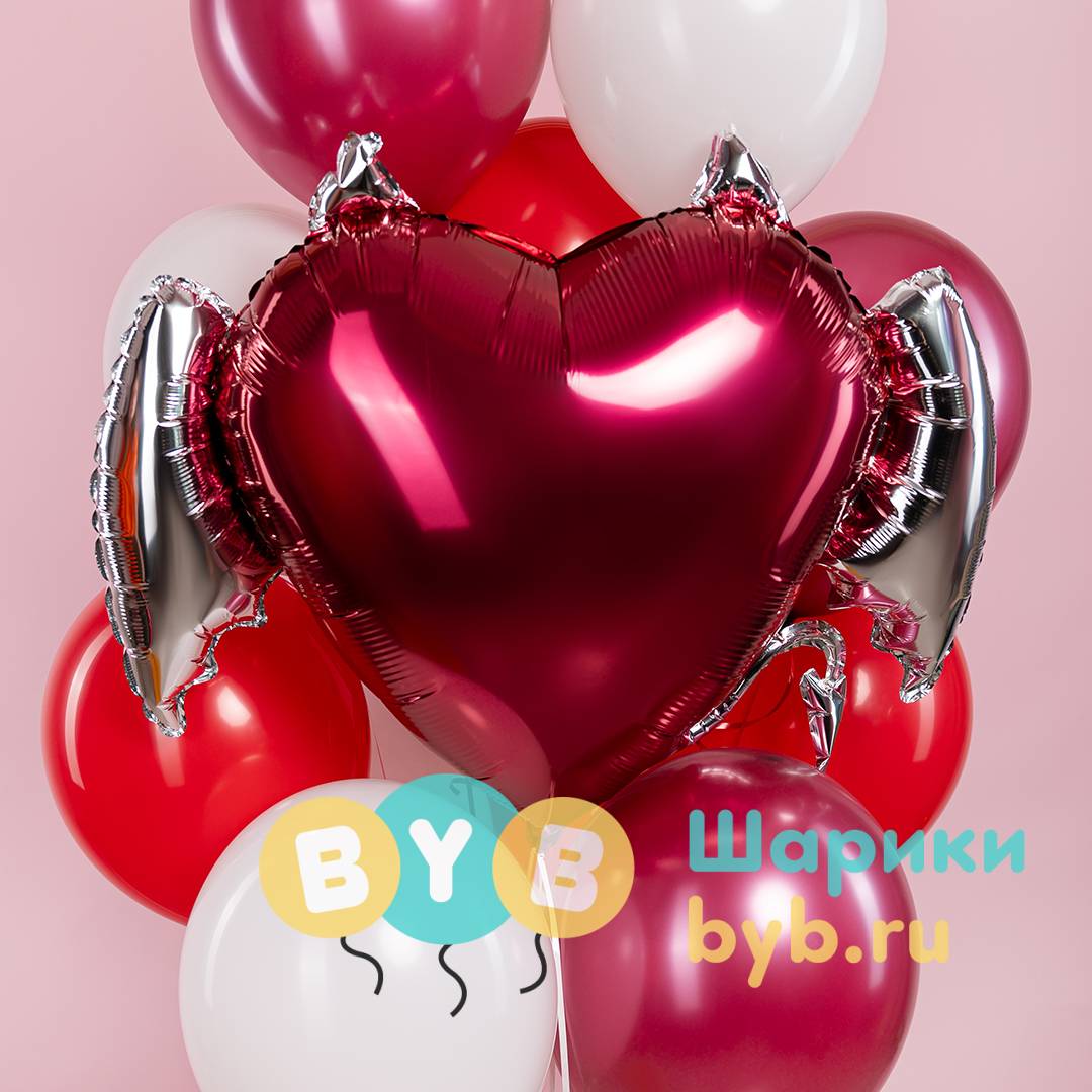 Шар фольгированный "Сердце, Тихий омут"