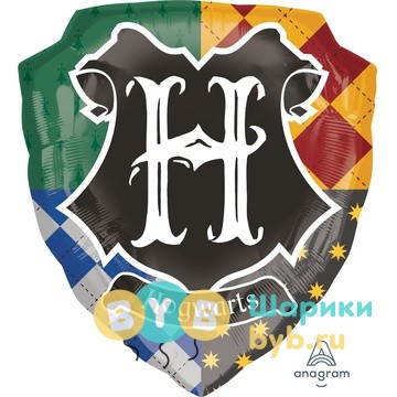 Фольгированный шар " Гарри Поттер герб Хогвартса" 