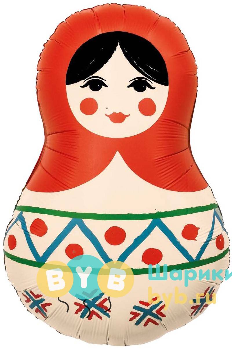 Шар-фигура "Матрешка Русский узор"
