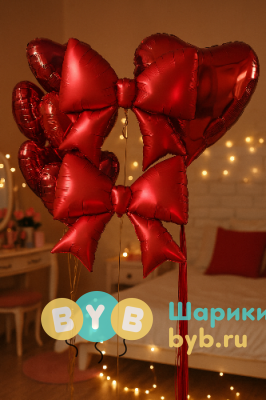 Сет воздушных шаров с бантами
