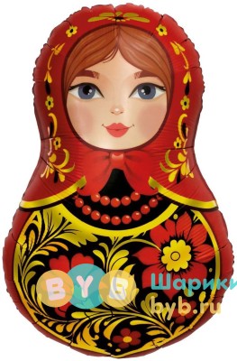 Шар-Фигура "Матрешка Золотая роспись"
