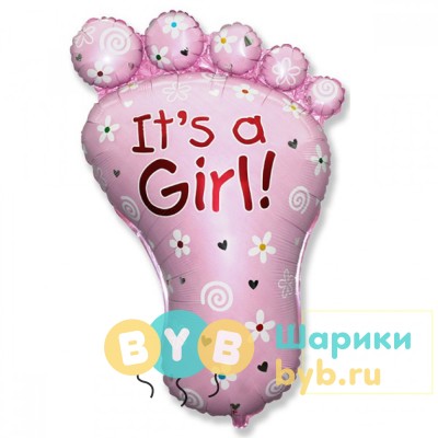 Шар фольгированный "Ступня девочки"