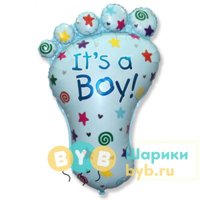 Шар фольгированный "Ступня мальчика"