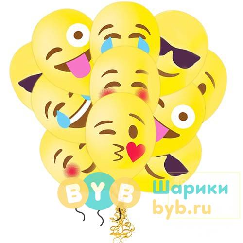 Облако из шаров «Cмайлы Эмоции»