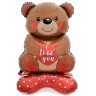 Фигура на подставке "Мишка с сердцем" 3д