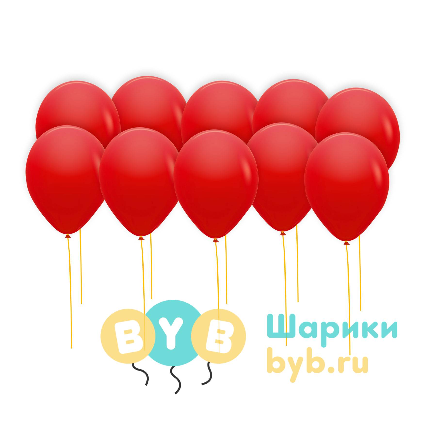 Шары под потолок красные (пастель)