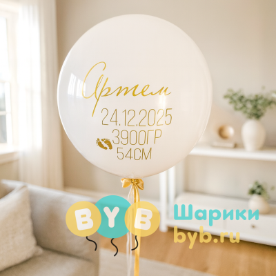 Шар-гигант с метрикой ребенка