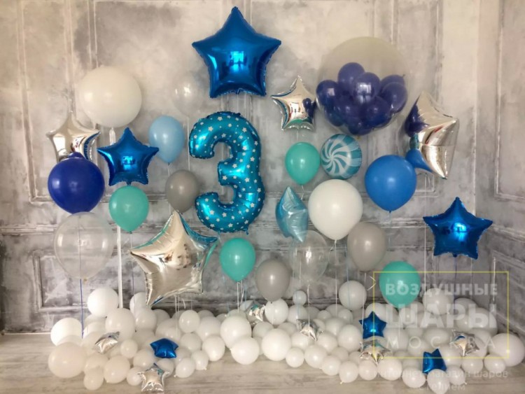 Фотозона из шаров на день рождения мальчика