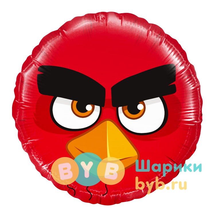 Шар фольгированный "Круг, Angry Birds"
