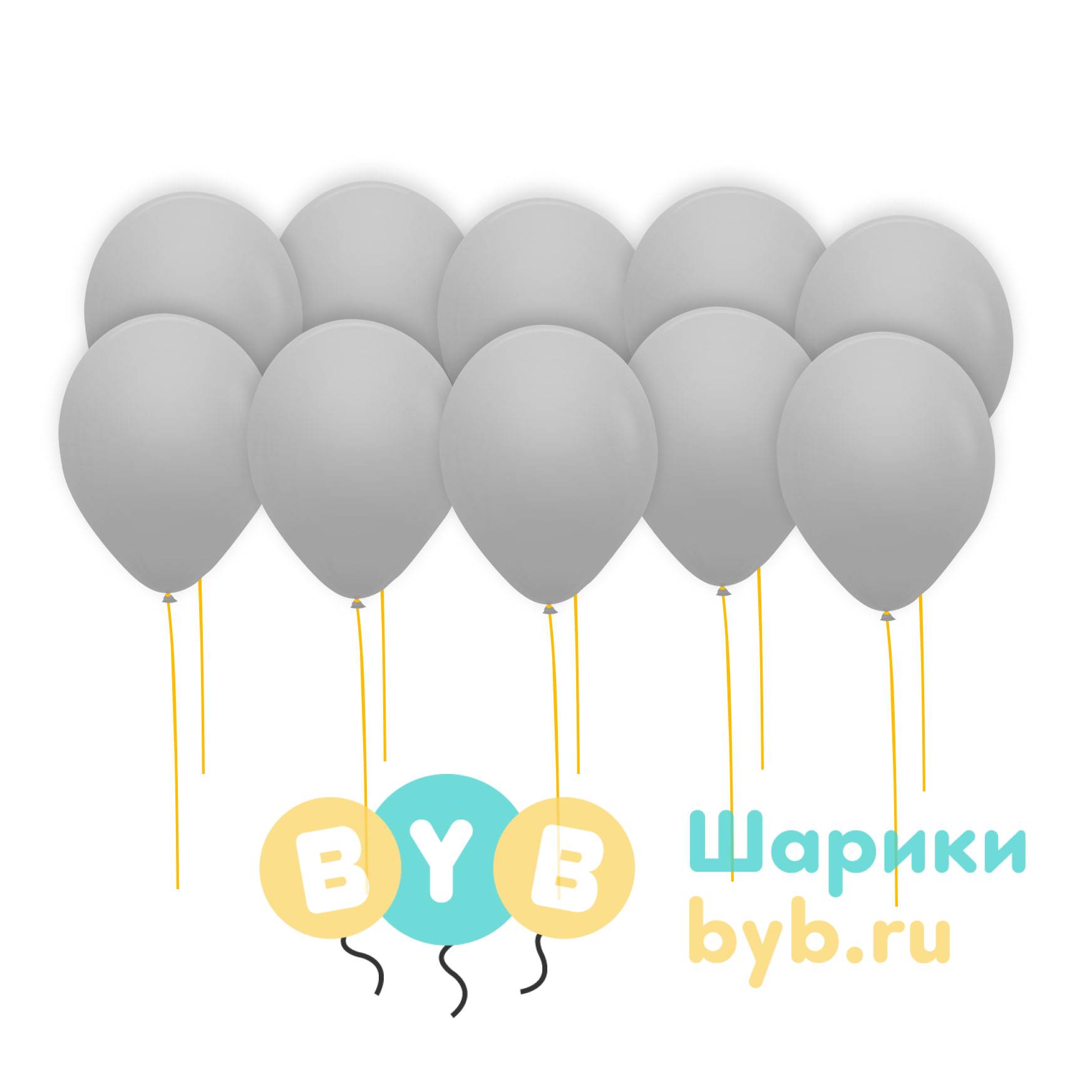 Шары под потолок серые (пастель)