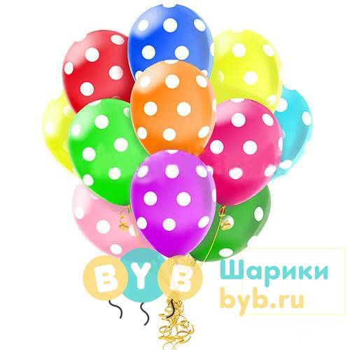 Облако шаров в горошек