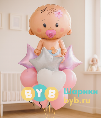 Шары в роддом для девочки 1768-12622