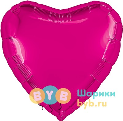Шар фольгированный сердце, фуше