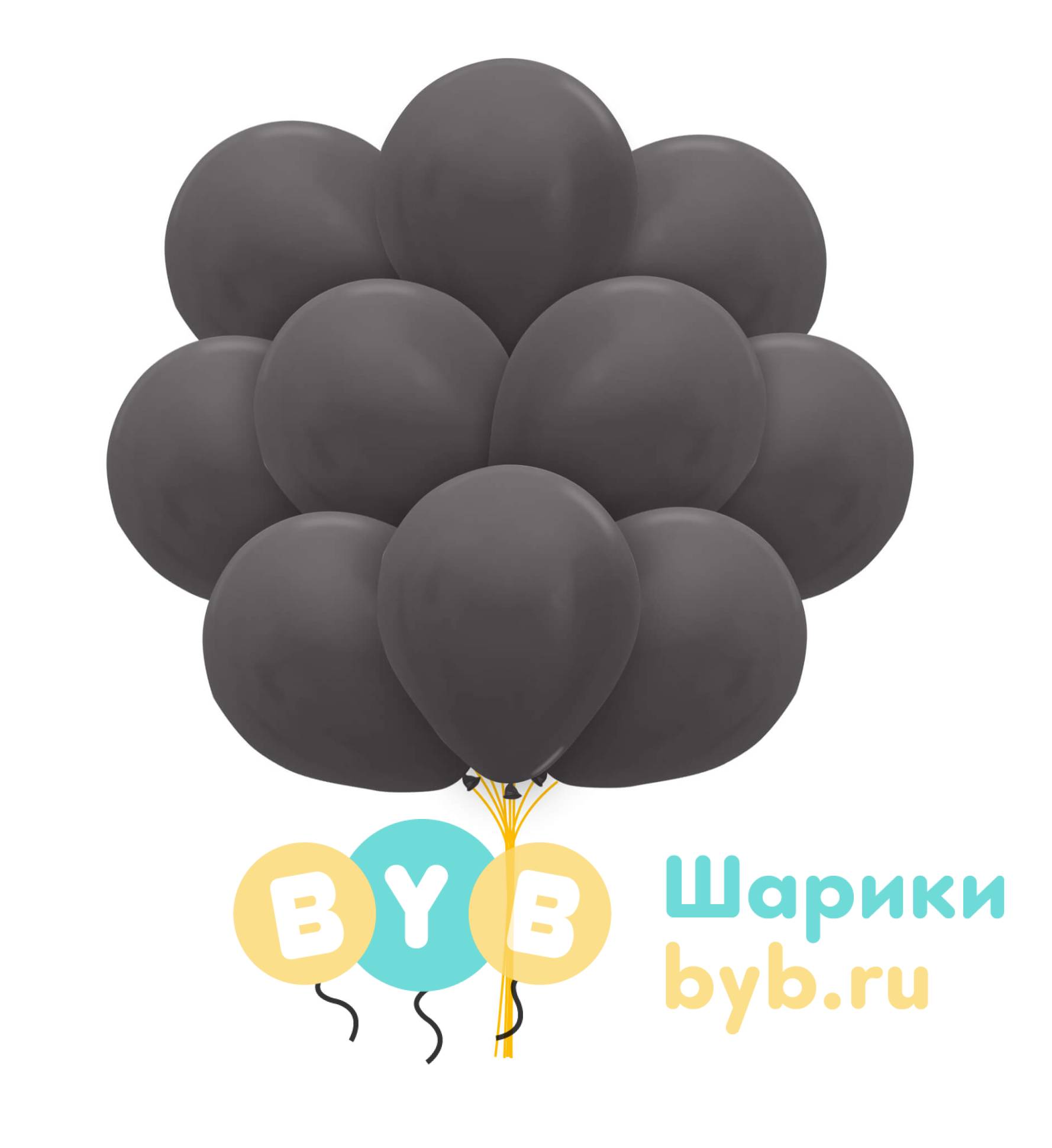 Облако шаров графитовые (металлик)