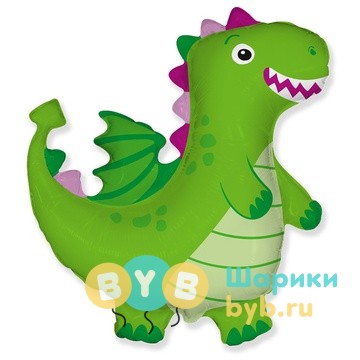 Шар фольгированный "Дракон зеленый"