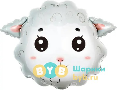 Шар фольгированный "Голова, Нежная Овечка"
