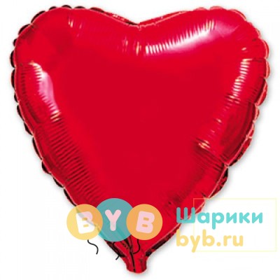 Шар фольгированный красное сердце 46 см
