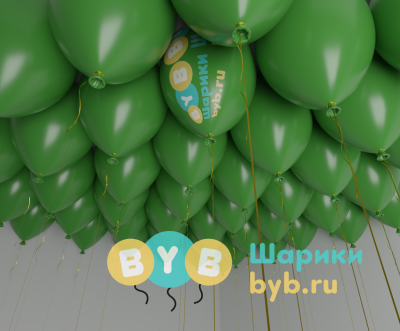 Шары под потолок зеленые (пастель)