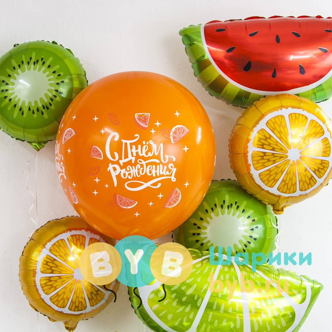 Шар фольгированный "Долька арбуза"