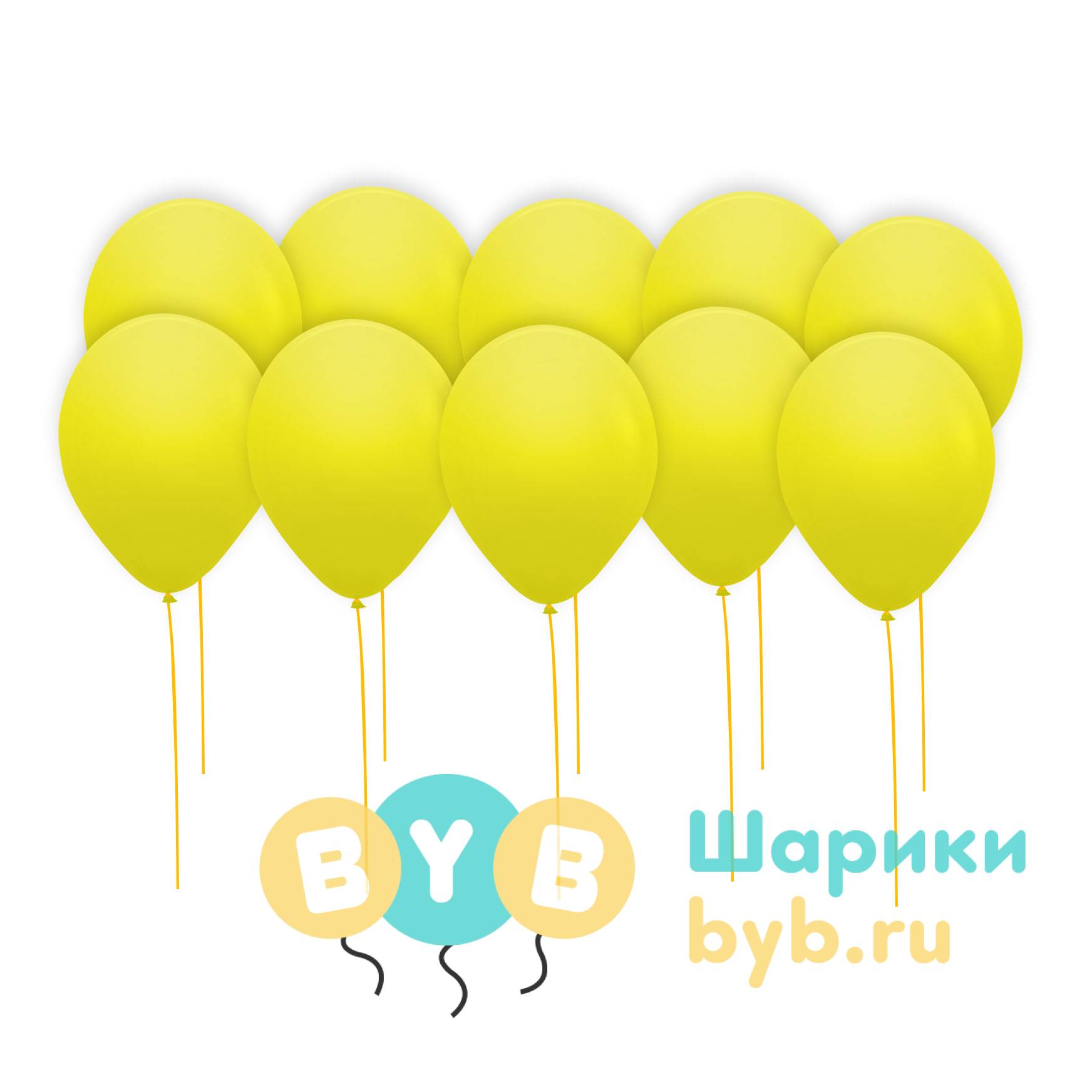 Шары под потолок желтые (пастель)