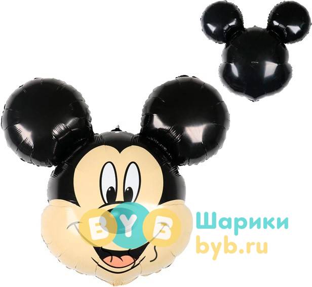 Шар фольгированный "Голова, Микки Маус"