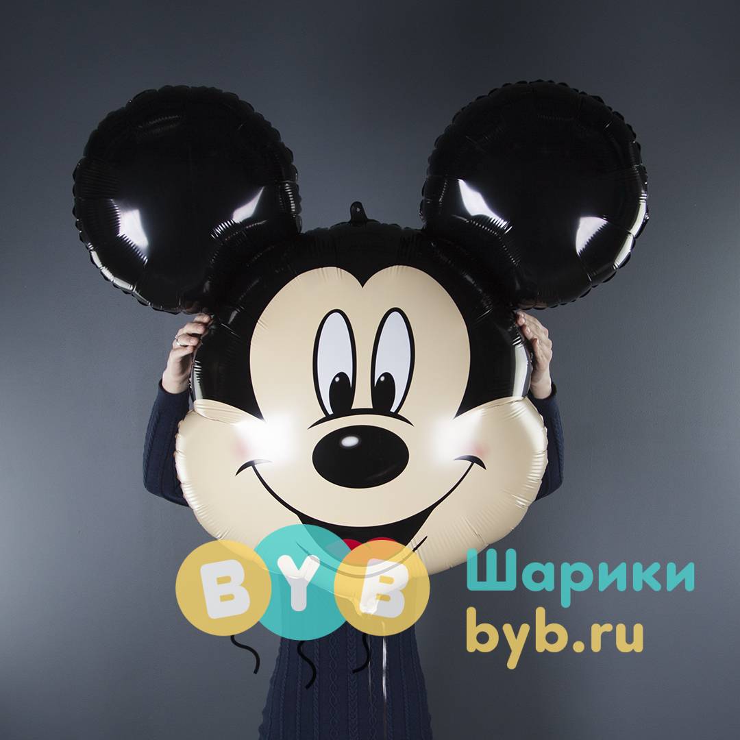 Шар фольгированный "Голова, Микки Маус"