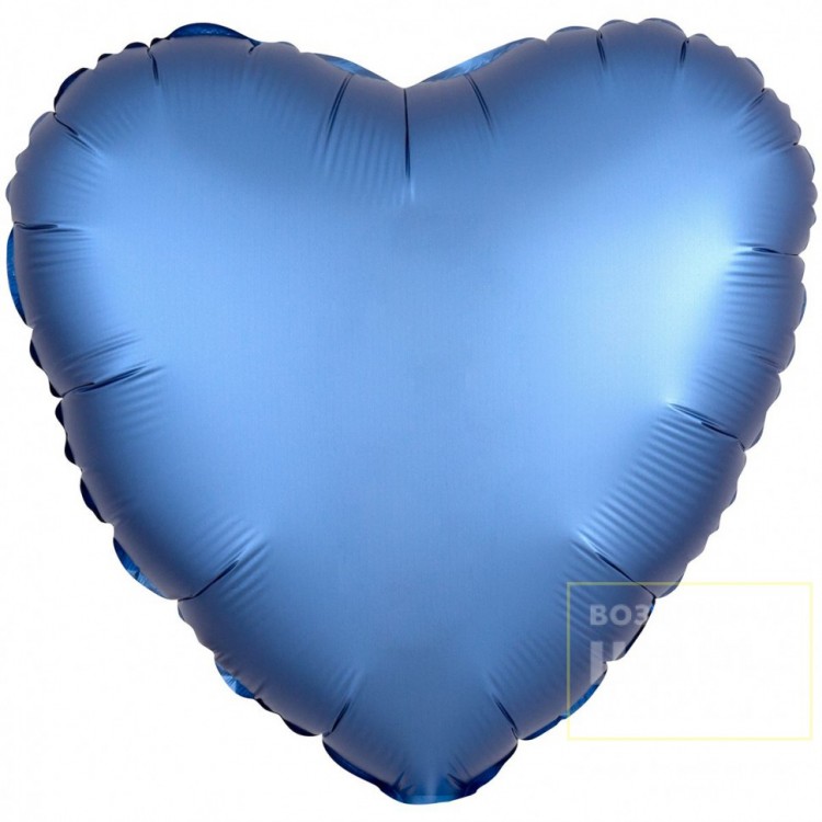 Шар фольгированный лазурь сердце 46 см