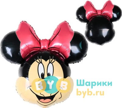 Шар фольгированный "Голова, Минни Маус"