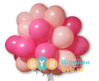 Облако шаров Персиково-розовые
