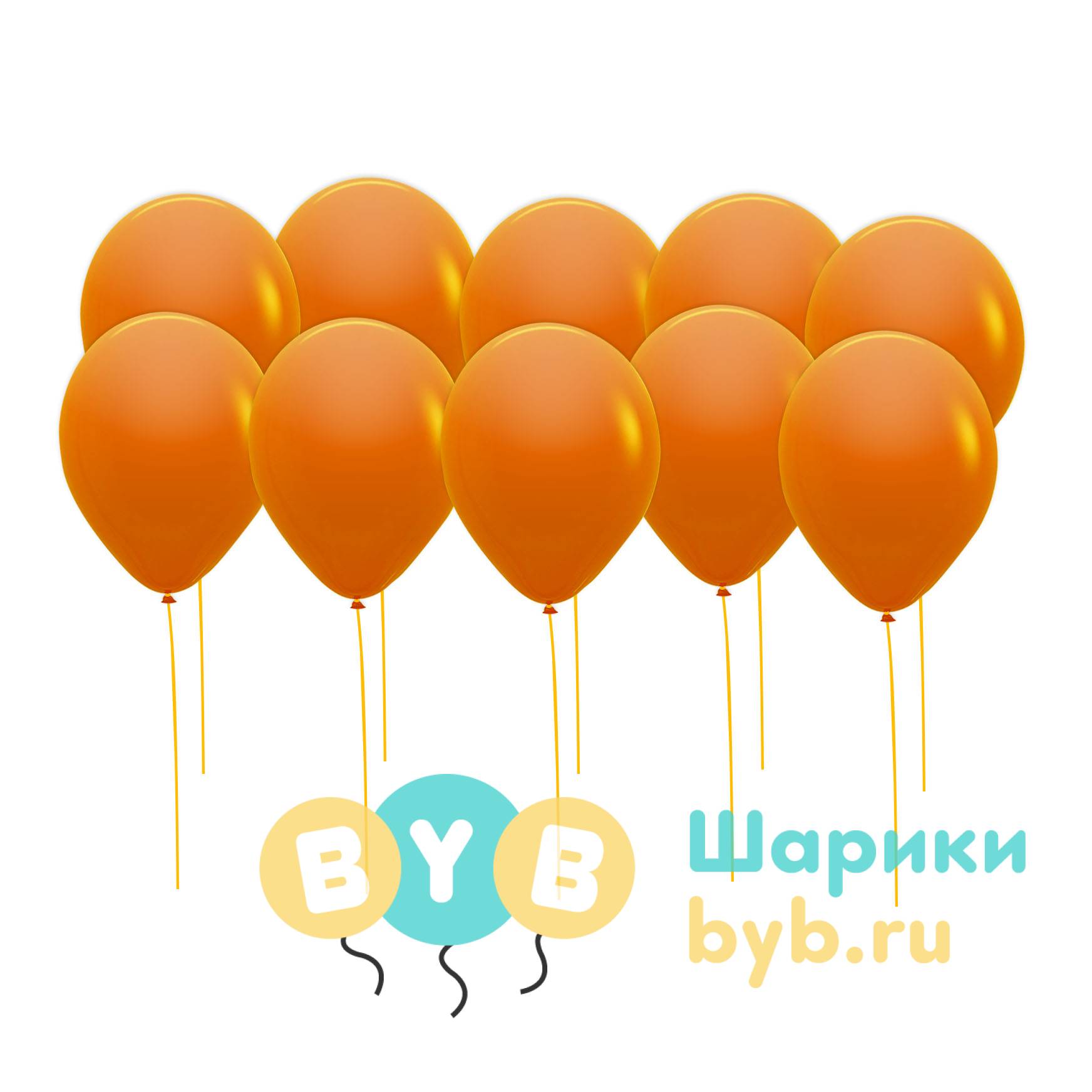 Шары под потолок оранжевые (пастель)