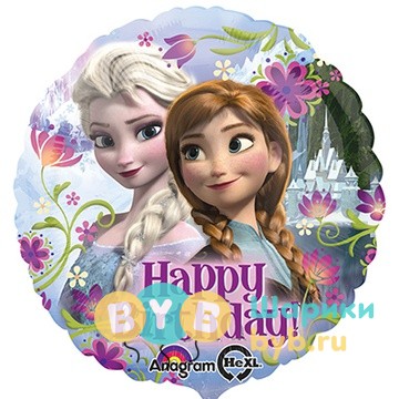Шар фольгированный "Холодное сердце. Happy Birthday!"