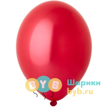 Шар латексный Металлик Экстра Cherry Red