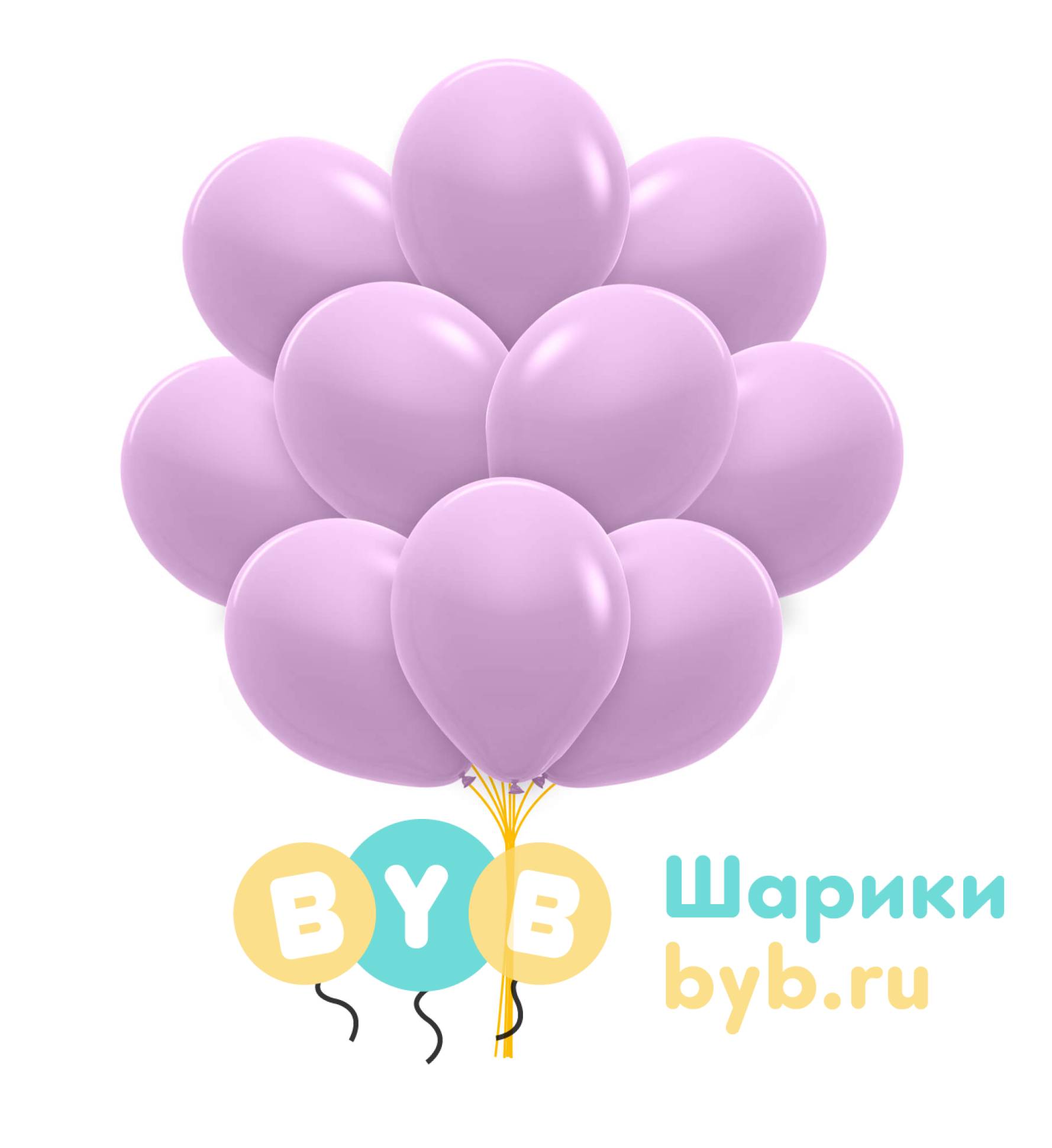 Облако шаров лиловые (пастель)