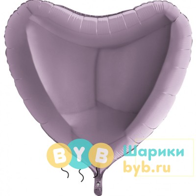Шар фольгированный лиловое cердце 46 см