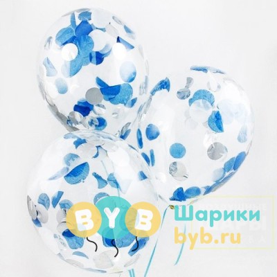 Шары с конфетти "Зима"