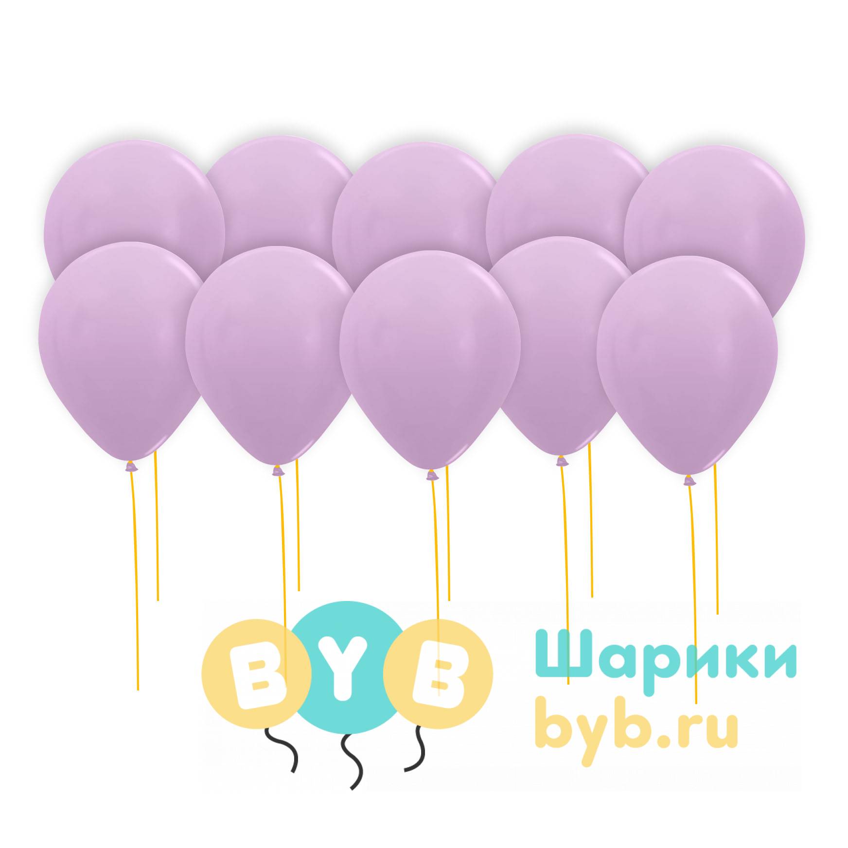 Шары под потолок сиреневые (металлик)