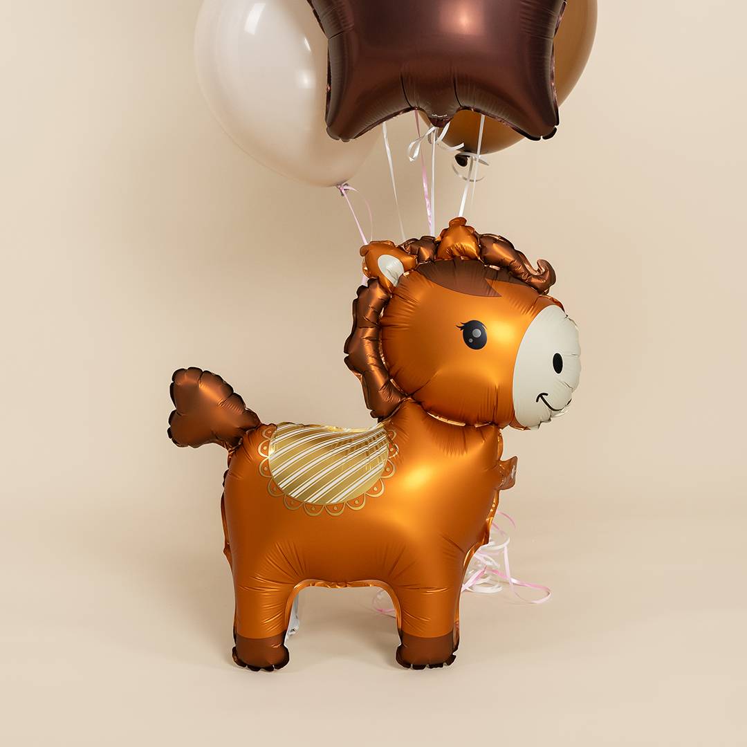 Шар 3D Фигура, Лошадка, Коричневый