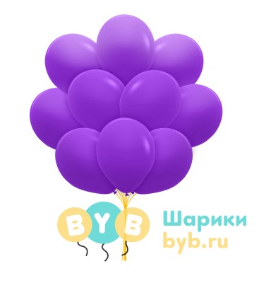Облако шаров фиолетовые (пастель)