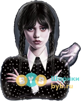 Шар фольгированный "Мрачная стори, Уэнсдей"