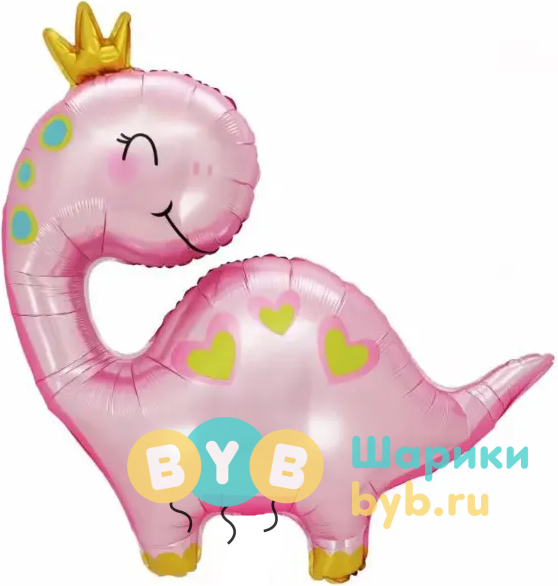 Шар фольгированный "Динозаврик Принцесса"