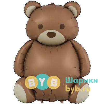 Шар фольгированный "Мишка, Сатин"