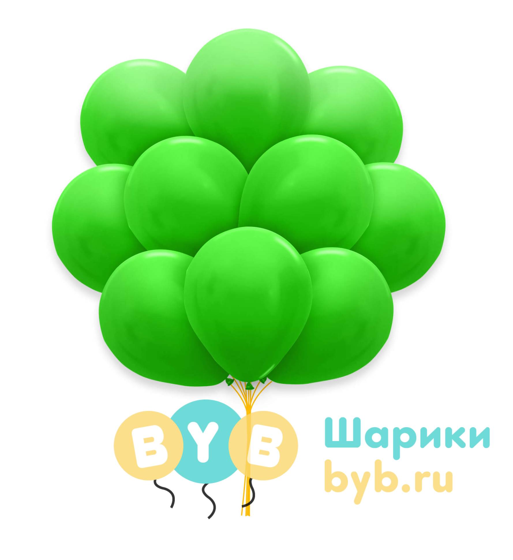 Облако шаров салатовые (металлик)