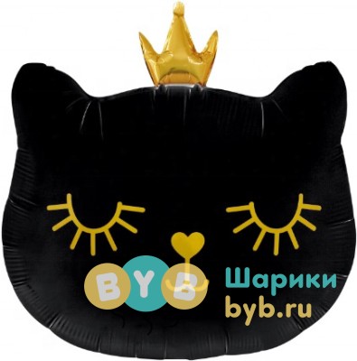 Шар фольгированный "Котенок принцесса"