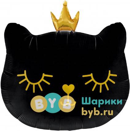 Шар фольгированный "Котенок принцесса"
