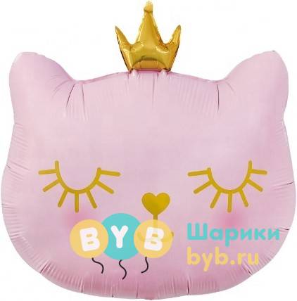 Шар фольгированный "Котенок принцесса"