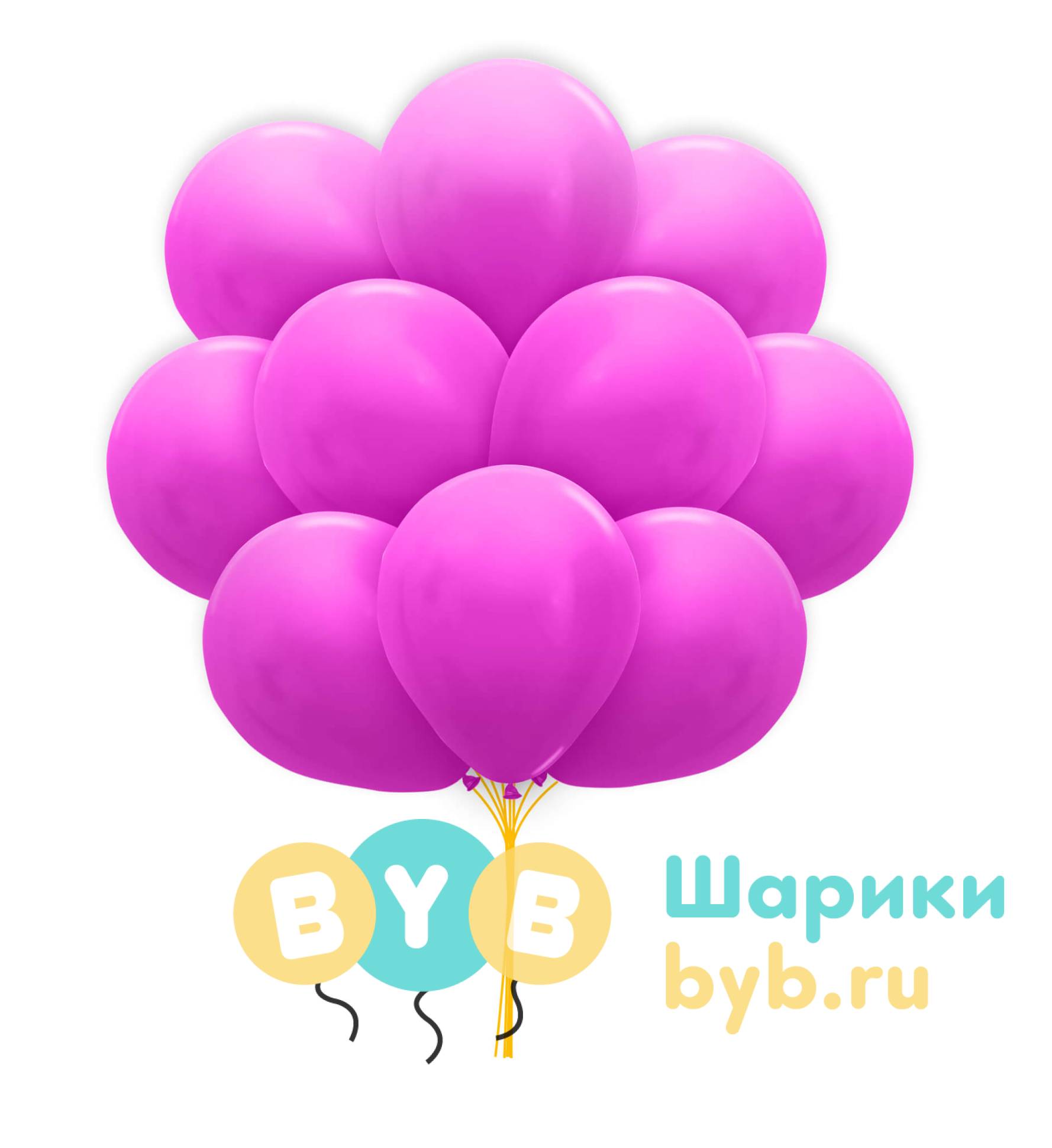 Облако шаров фуксия (металлик)