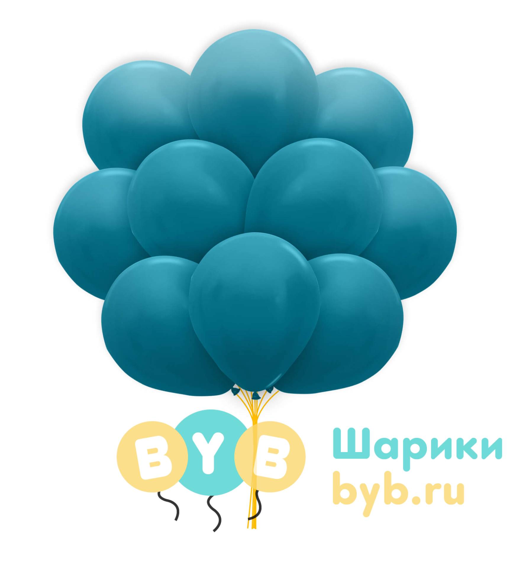 Облако шаров морская волна (металлик)