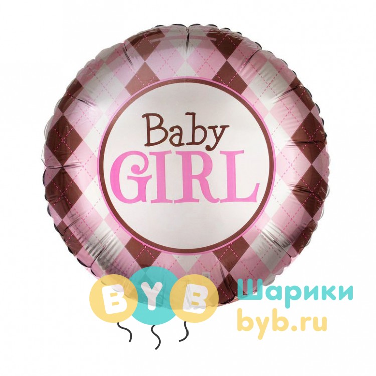 Шар фольгированный "Baby GIRL"