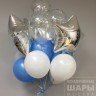 Букет шаров, звезд и шариков с конфетти